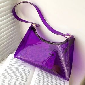 Purple pvc mini bag